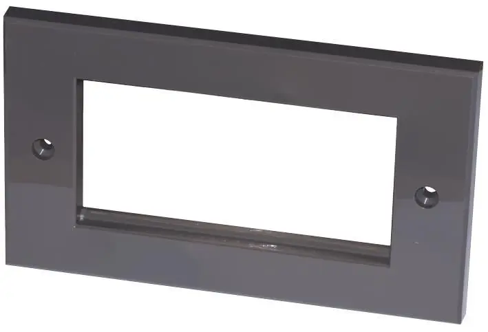 Connectix 2 Gang 4 Module DDA Euro Faceplate, Grey