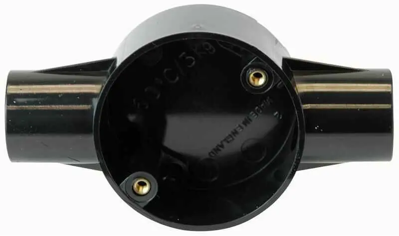 PRO POWER 25mm 2-Way Through Box, Black