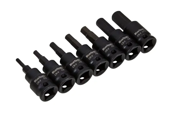 Blue Spot Tools 7ピース 3/8インチ インパクト六角ビットソケットセット (H3-H10)
