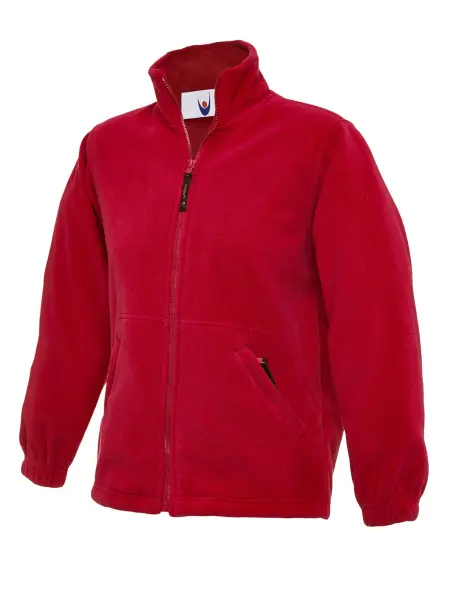 Uneek Kids' Full Zip Micro Fleece Jacket, Red, Size 5/6 Years