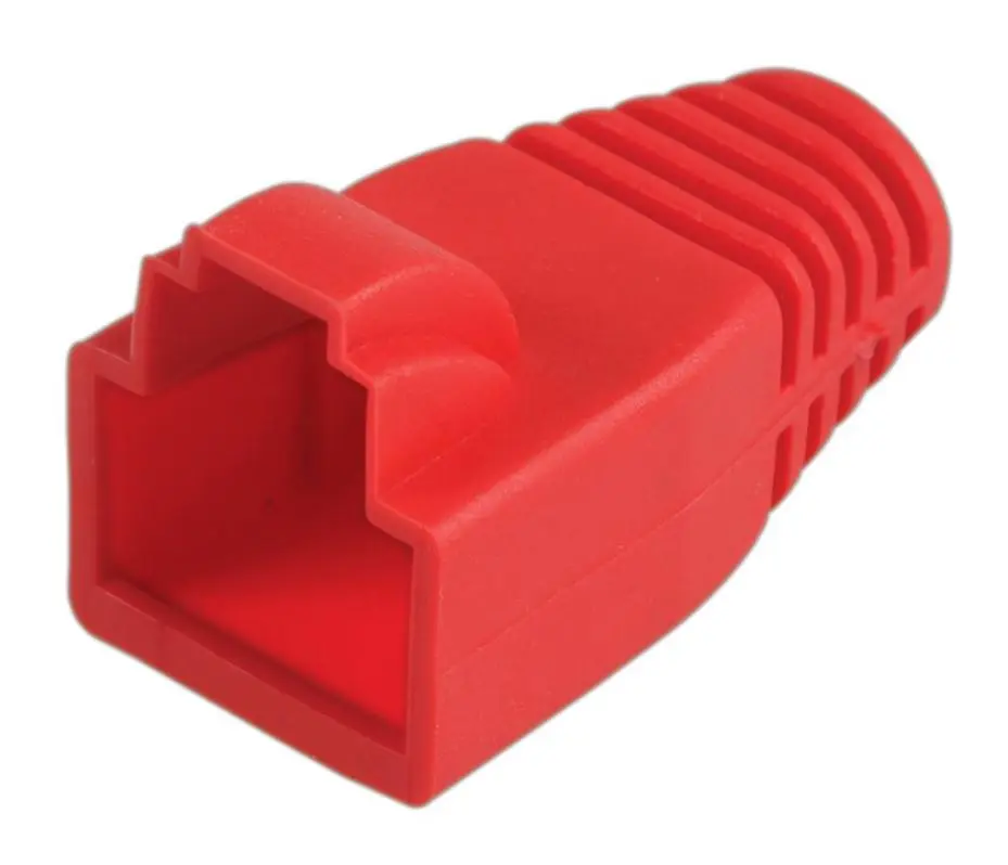 TUK RJ45 Cat5e Strain Relief Boot, Red, 5-5.8mm