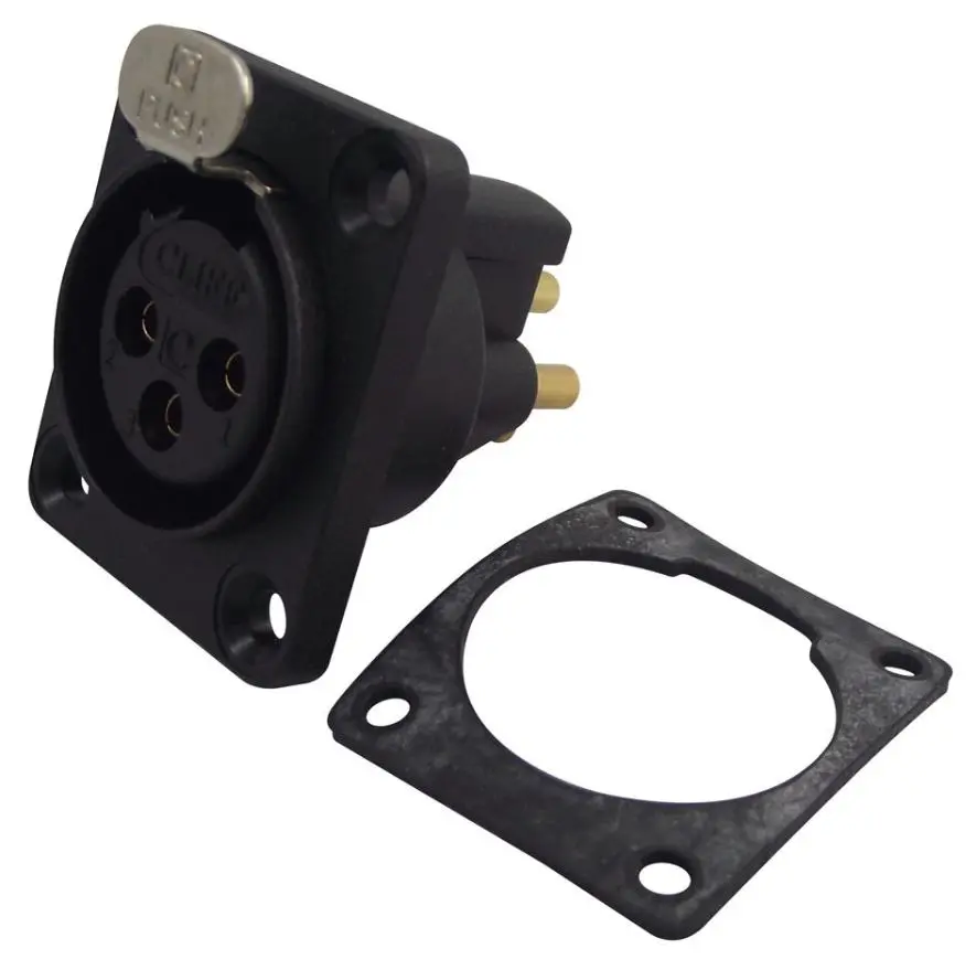 CLIFF ELECTRONIC COMPONENTS 面板安裝式防水3針XLR插座，焊接接線