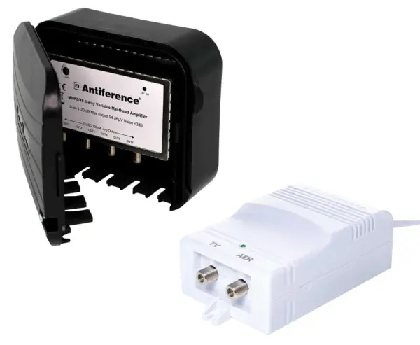 Kit amplificateur tête-antenne ANTIFERENCE Série 75, 1 entrée/6 sorties, gain 0