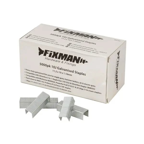 Fixman Pregos Galvanizados 10J, 5000 unidades, 11.2 x 10mm