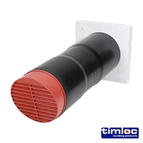 Timco Aero Core Durchlassventil für Wand mit High Rise und Baffle - Terracotta 