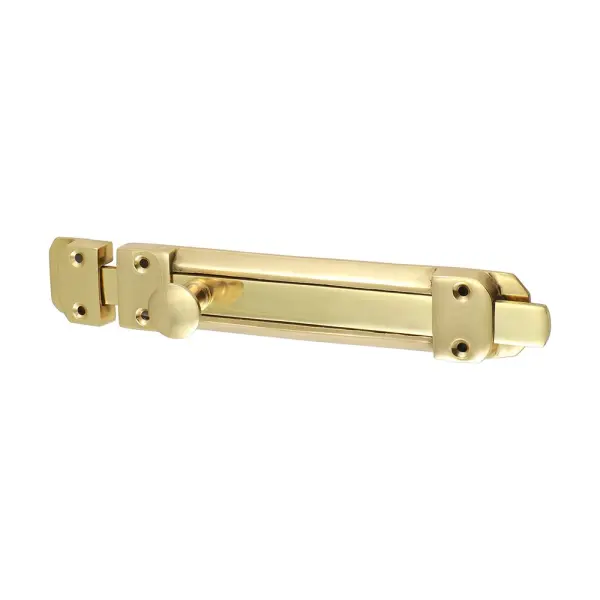 Timco Contract Flat Section Bolt, Polished Brass, 210 x 35mm