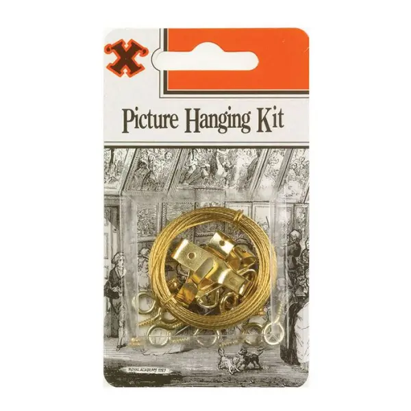 X Picture Kit 4 Hooks & 3m Wire