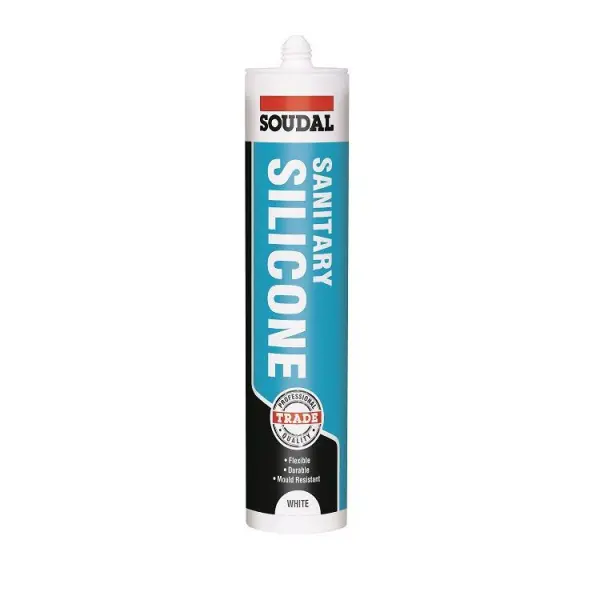 Soudal Sanitary Silicone Cartridge, White 290ml