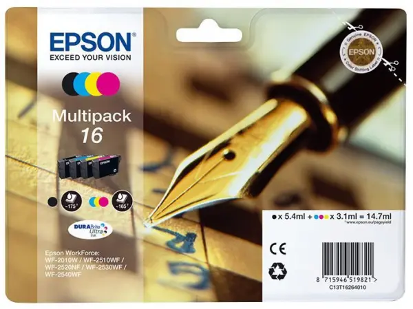 Epson 16 Original Ink Cartridge 4 Colour Multipack