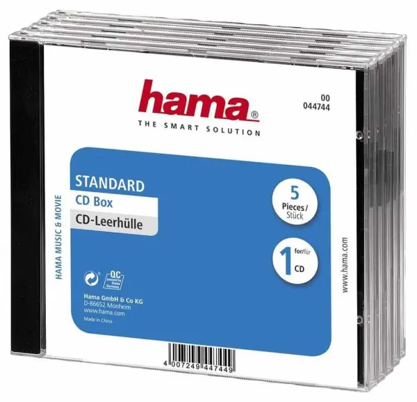 HAMA Standaard 5-pack zwarte CD-dozen