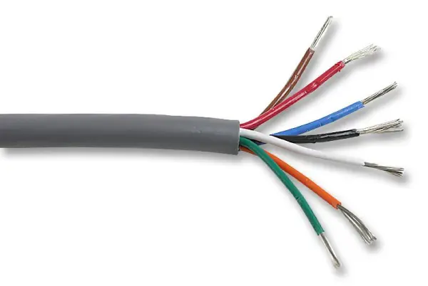 ALPHA WIRE 7-Core Unscreened Grey LSZH Industrial Cable, 22 AWG, 30.5m