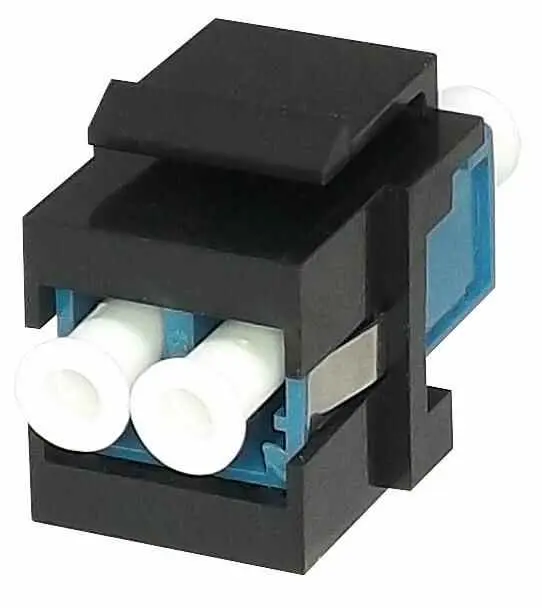 TUK LC-LC Duplex Fibre Keystone Coupler, Black