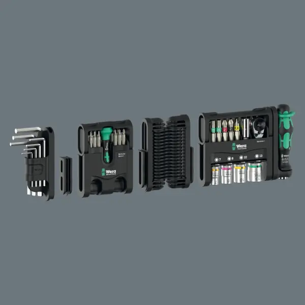 Set compact Wera Tool-Check Modular 1 – Clé à cliquet 4 positions & douilles, 3