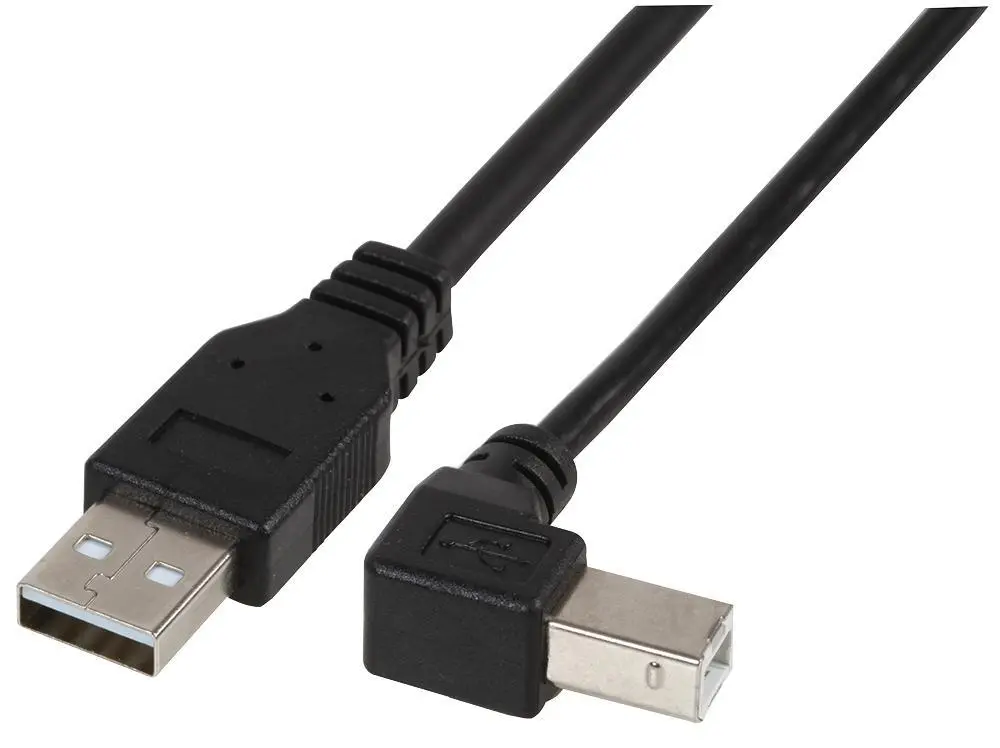 PRO SIGNAL USB A to Left Angled USB B Cable, 1m