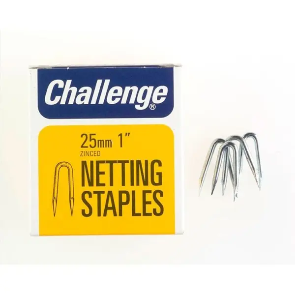 Challenge Zinc Plated Netting Staples 25mm 225g