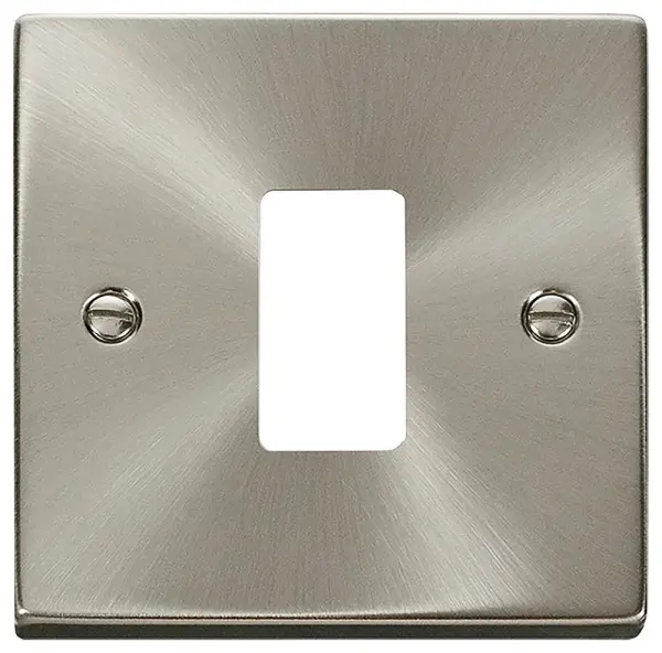 GRIDPRO Deco Frontplate, 1 Gang, Satin Chrome