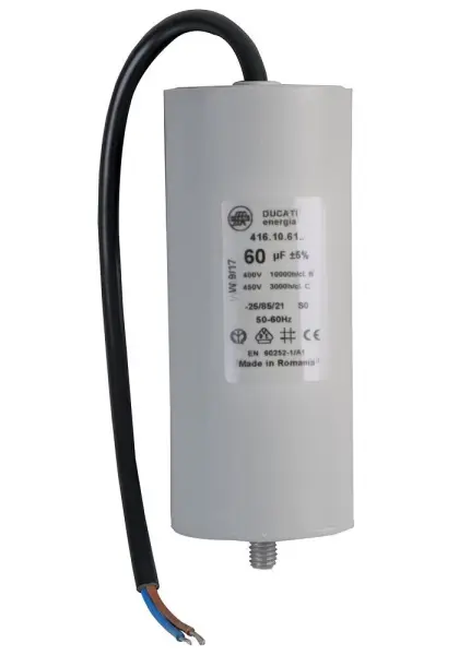 DUCATI 4.16.10 Motor Run Film Capacitor, 60 µF, 450 V