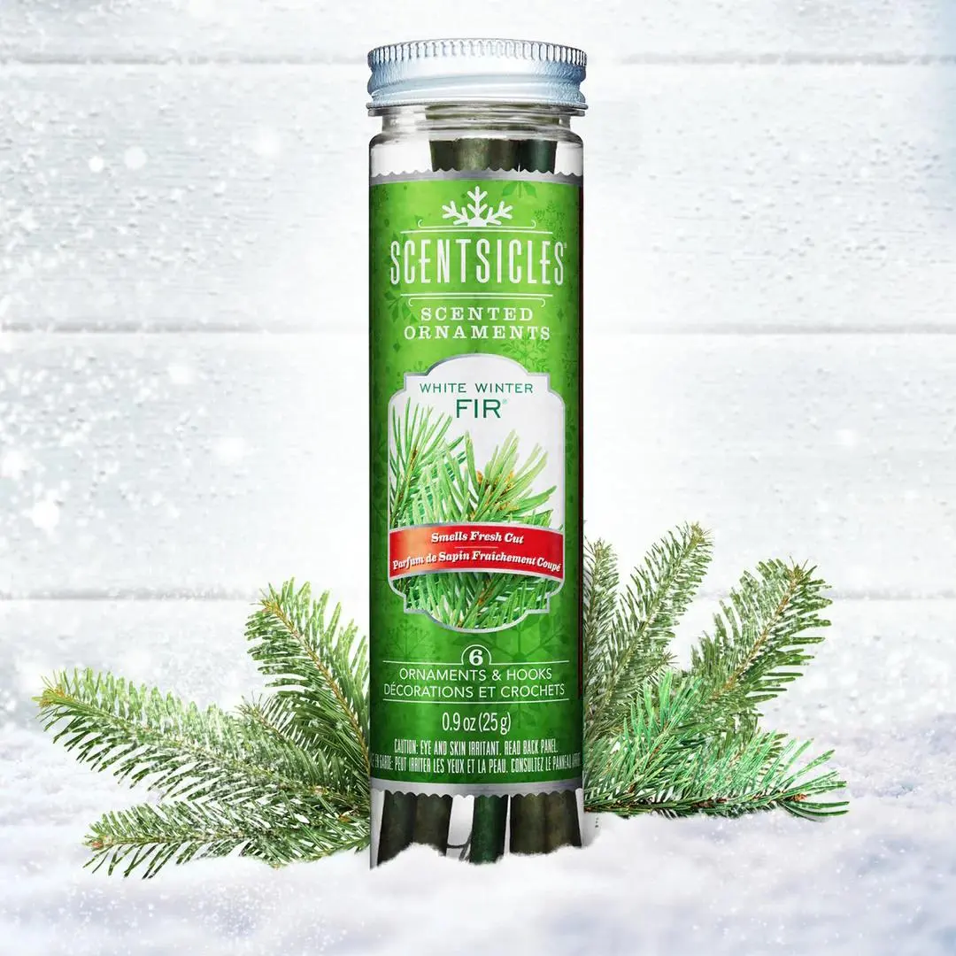 SCENTSICLES  Hiasan Pokok Krismas Beraroma, White Winter Fir