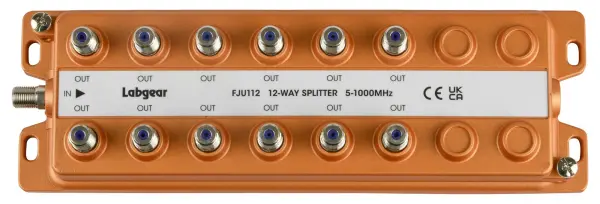 LABGEAR 12 Way UHF Splitter 5-1000MHz F Connectors