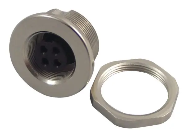 BINDER 712 시리즈 4-Way 패널 장착 소켓, 125V/3A, 금도금 단자