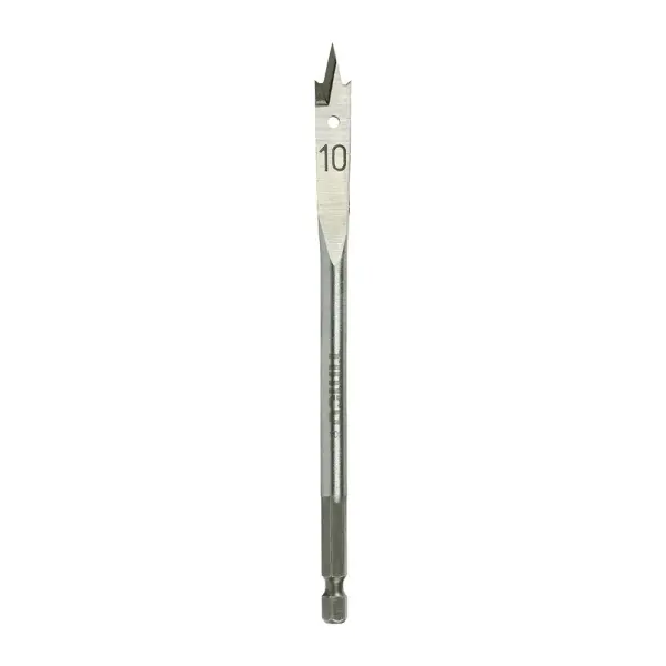 Timco Flat Wood Bit, 10.0 x 152mm, Carbon Steel