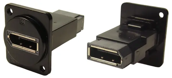 Cliff DisplayPort Socket to Socket Feedthrough Coupler, Black, M3