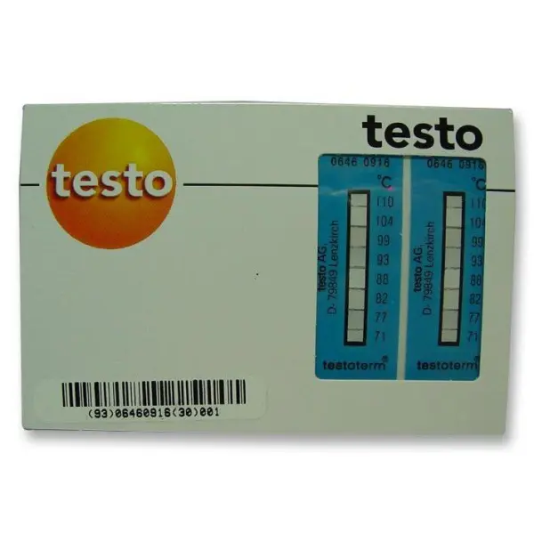 Testoterm Self-Adhesive Temperature Strips, 71°C to 110°C (Pack of 10)