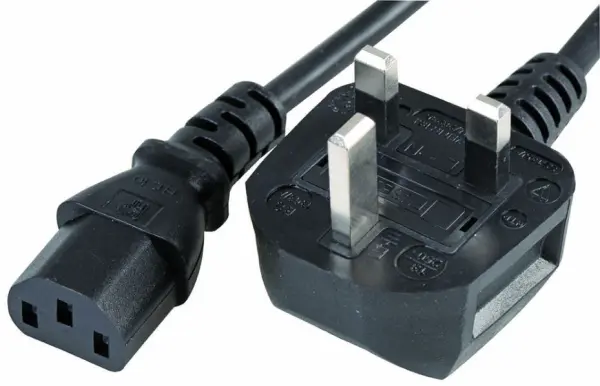 Cordon d'alimentation PRO ELEC 2m UK vers IEC C13, 10A 240V, Noir