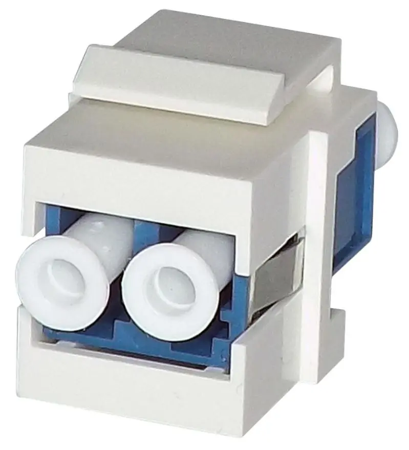 TUK LC-LC Duplex Fibre Keystone Coupler, White