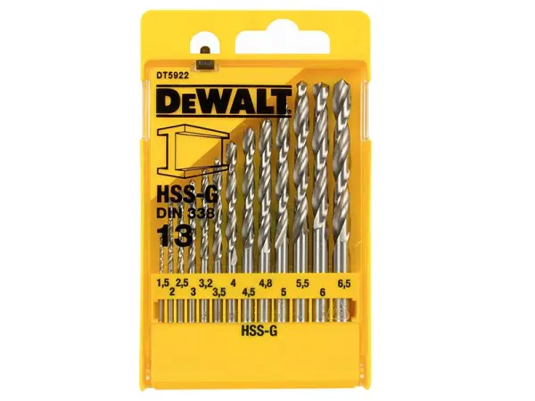 Dewalt Set da 13 Punte HSS-G per Metallo (1.5-6.5mm)