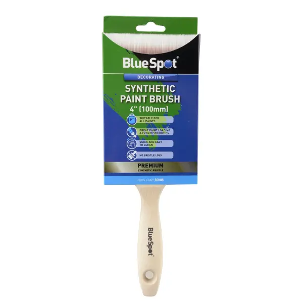 Blue Spot Tools 4” (100mm) Synthetic Paint Brush