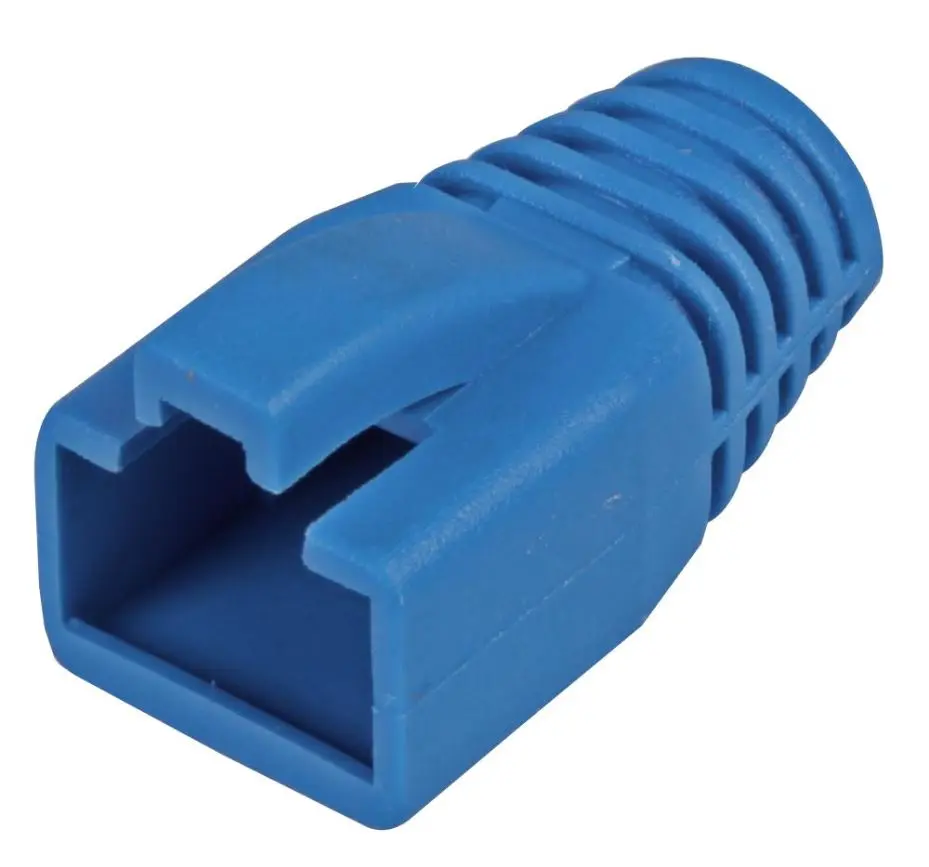 PRO SIGNAL Botas Protetoras RJ45, Azul, Embalagem de 5