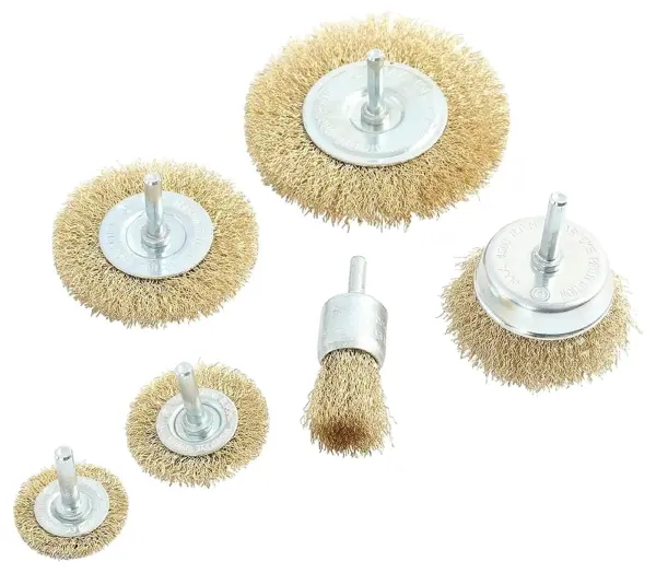 Rolson Tools Wire Brush Set with 1/4 Shanks