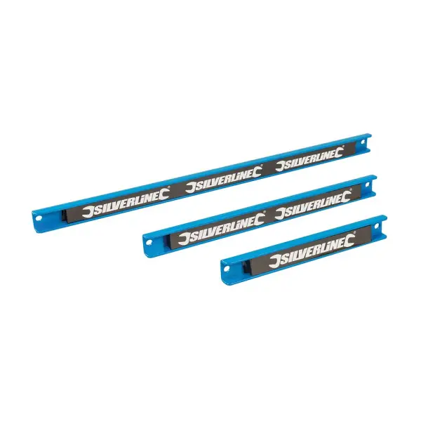 Silverline Magnetic Tool Rack Set, 3-Piece, Carbon Steel (200mm/300mm/460mm)