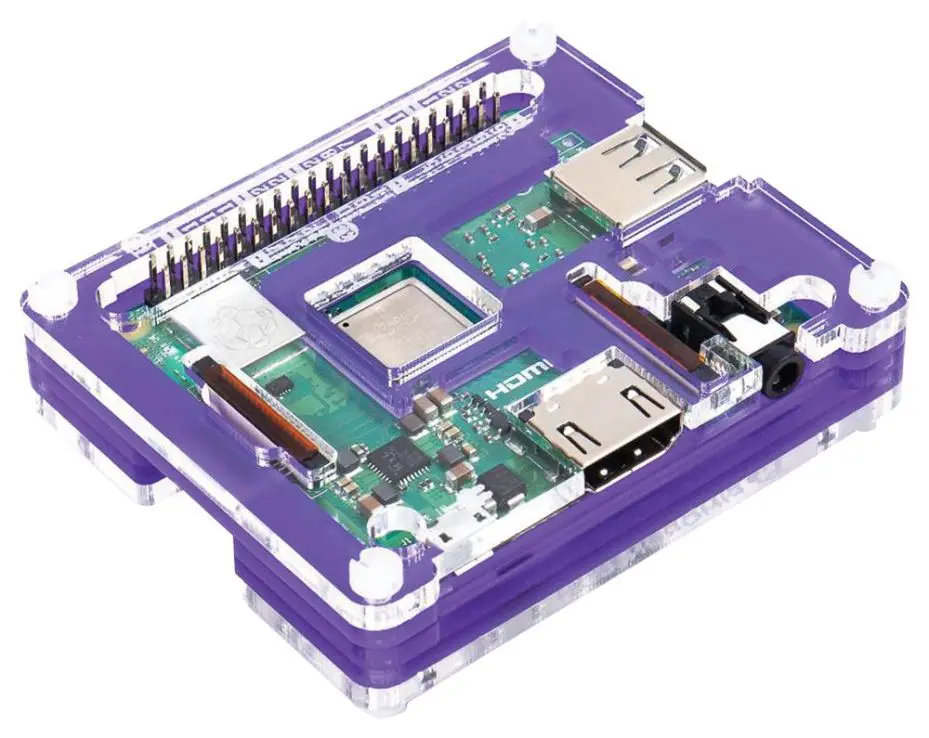 Boîtier Pimoroni Raspberry Pi Pibow 3 A+ Coupe, Pourpre Royal