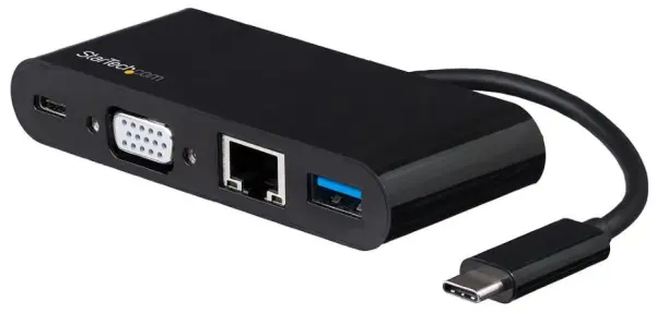 STARTECH מתאם USB-C ל-VGA מרובה יציאות עם טעינה
