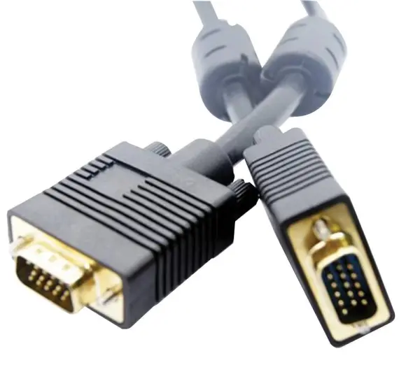 AV Star Cable VGA Macho a Macho Premium, Chapado en Oro, 10m Negro