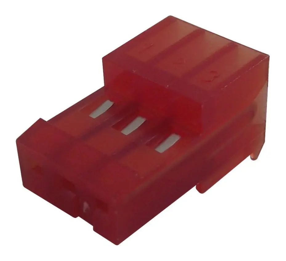 TE Connectivity 3-weg 1-rij behuizing, 22AWG, 2.54mm steek