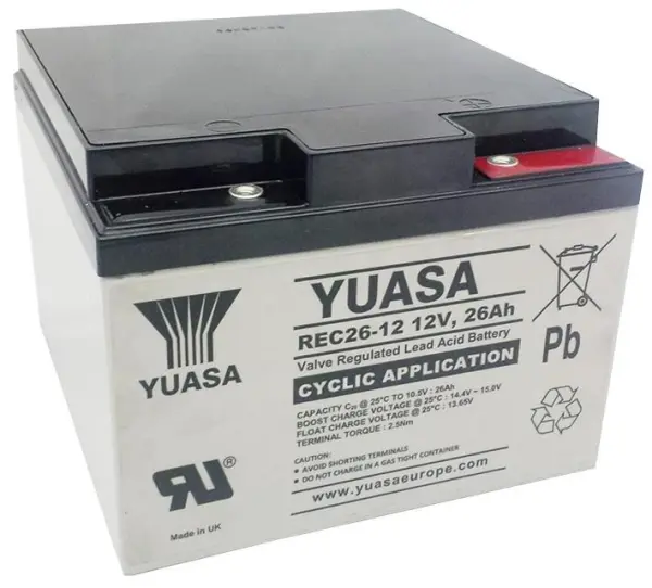 YUASA Batteria VRLA 12V 26Ah a Ciclo Profondo