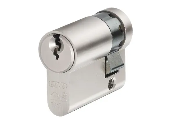 ABUS Cilindro Europeu Meio Perfil E60NP, Níquel Pérola, 10mm/40mm