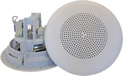 DNH BP-860T 8 Inch 100V Ceiling Speaker with Transformer, 6W, White