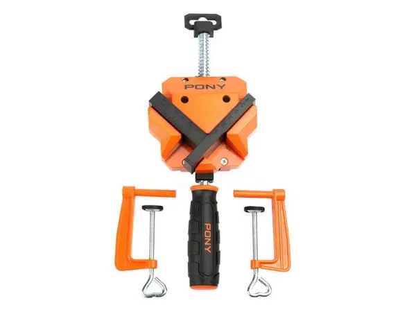 Pony Jorgensen 90 Degree Angle Clamp, Plastic-Coated Jaws