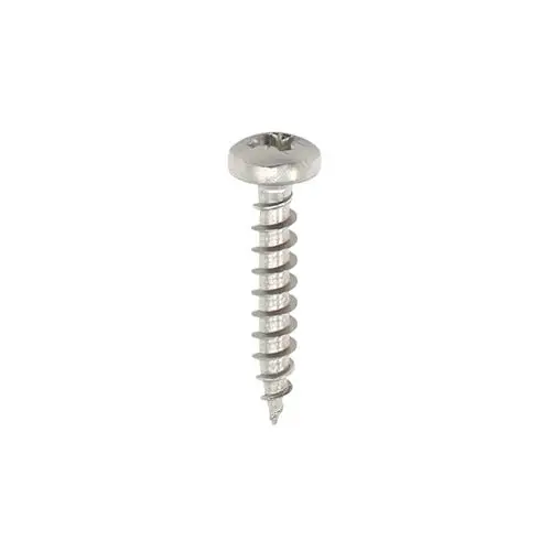 Timco Classic Multi-Purpose Screws, PZ Pan Head, A2 Stainless Steel (4.0 x 20mm