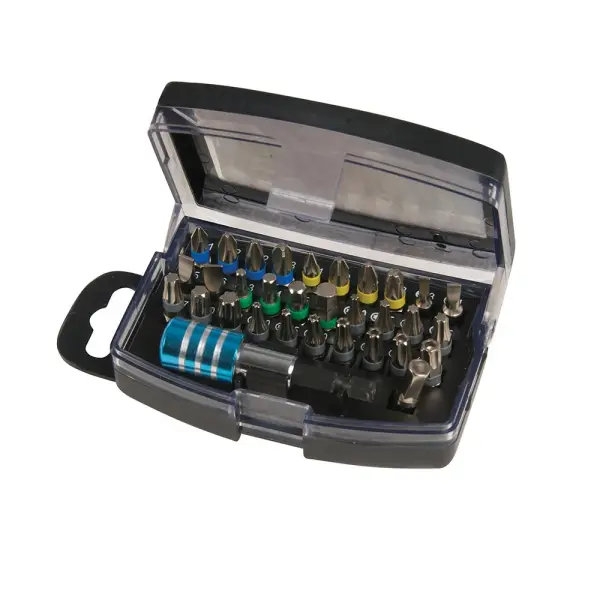 Silverline 32-delige kleurgecodeerde bit set met opbergkoffer
