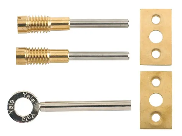 Yale 8013 Serratura a Stelo Doppio per Finestre, Finitura Ottone (Confezione da