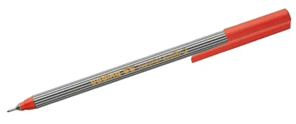 EDDING Marcador Fineliner, Ponta Fina, Vermelho