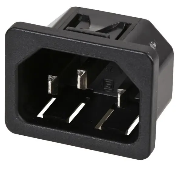 SCHURTER - Pemasukan C14, Snap-In, Terminal Sambung Pantas 4.8mm, 1mm