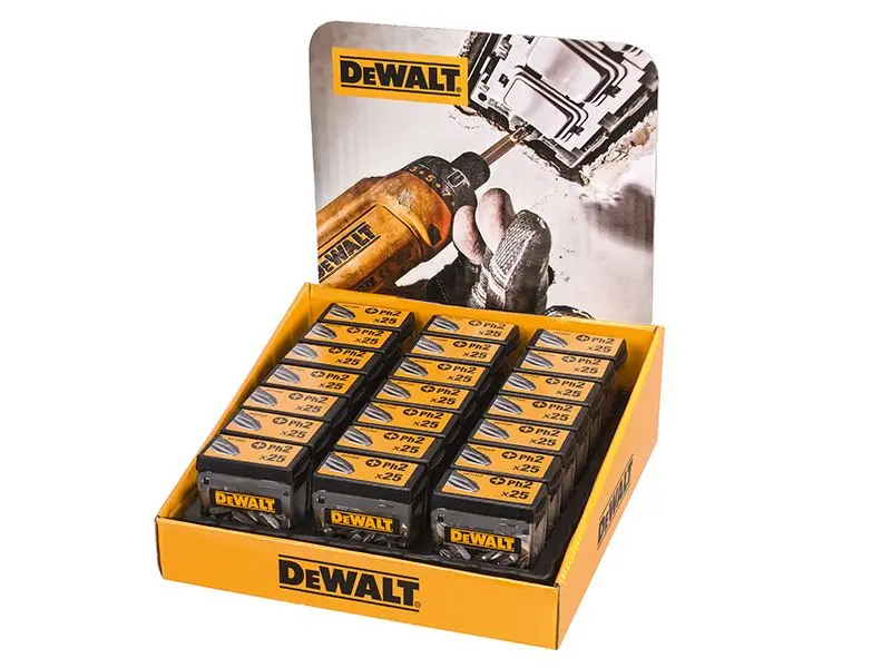 DeWALT - Giotáin Screwdriver Pozi PH2 25mm, Pacáiste Taispeána, 21 x 25