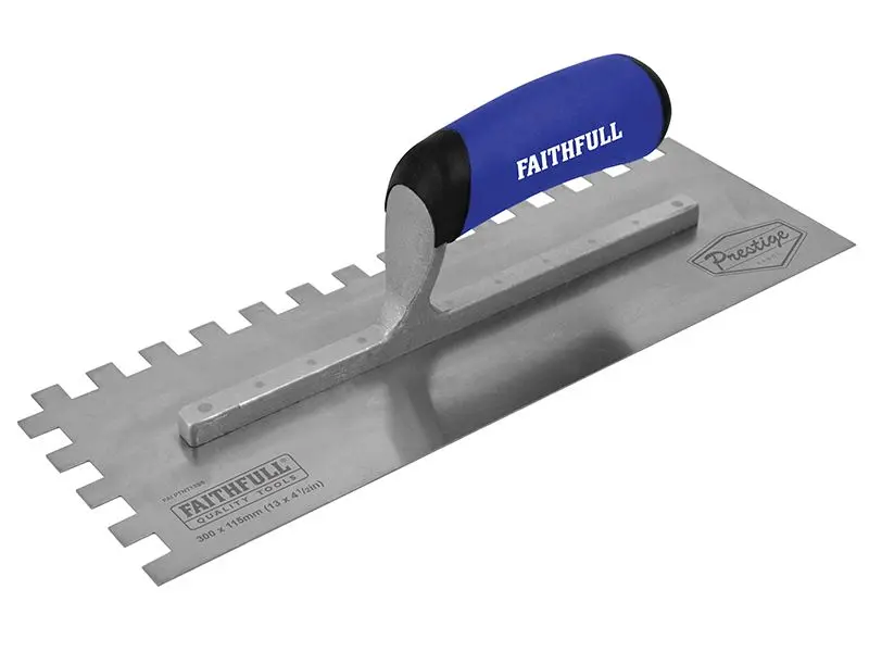 Faithfull Prestige 330 x 115mm Notched Tiling Trowel, 10mm