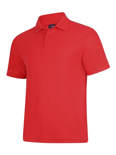 Polo unisexe Deluxe Uneek - 50% polyester, 50% coton - Rouge - XS